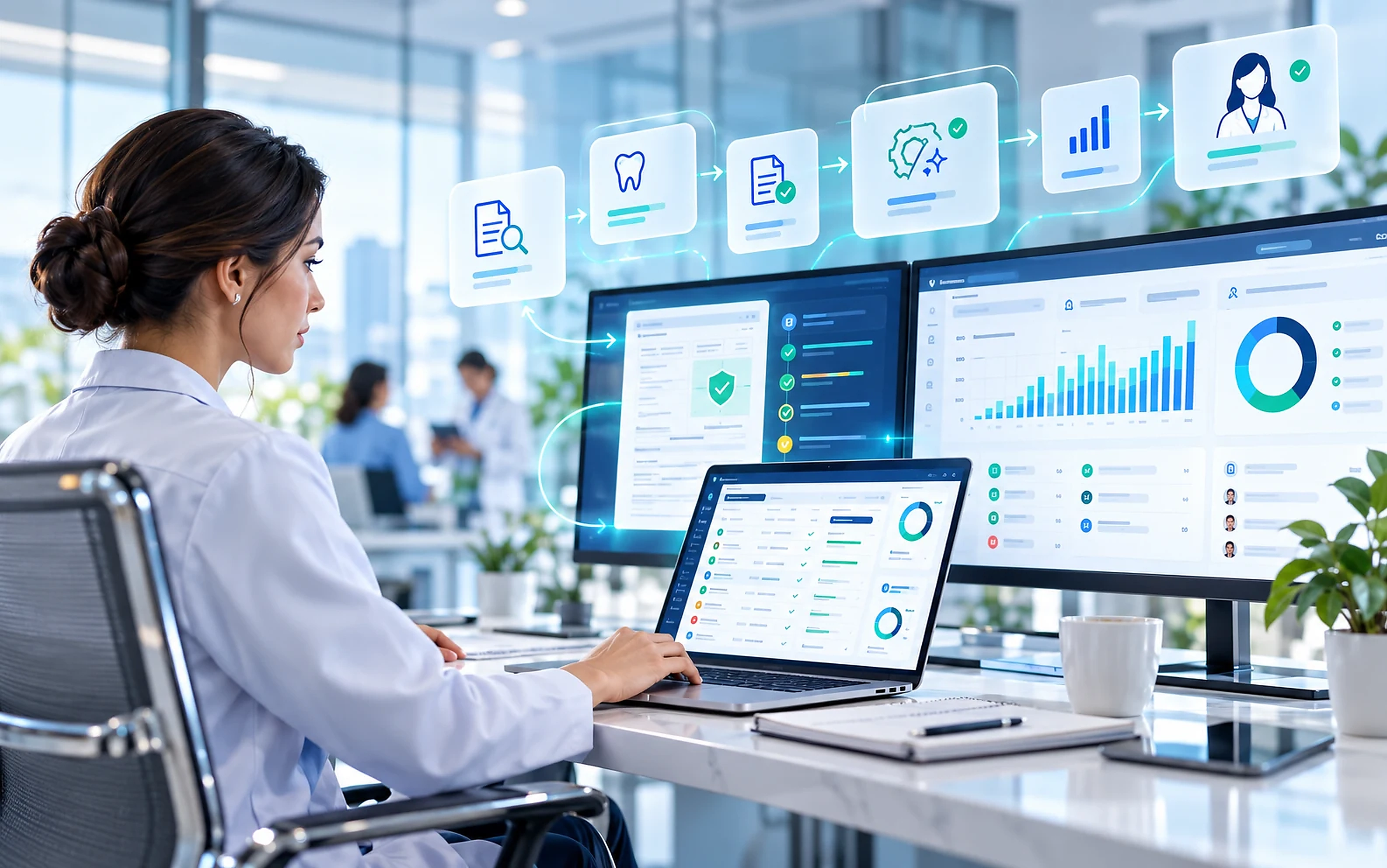 Verovyn specialist managing a connected revenue cycle workflow